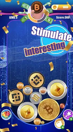 a screenshot of online cryptocurrency game bitcoin master, coins